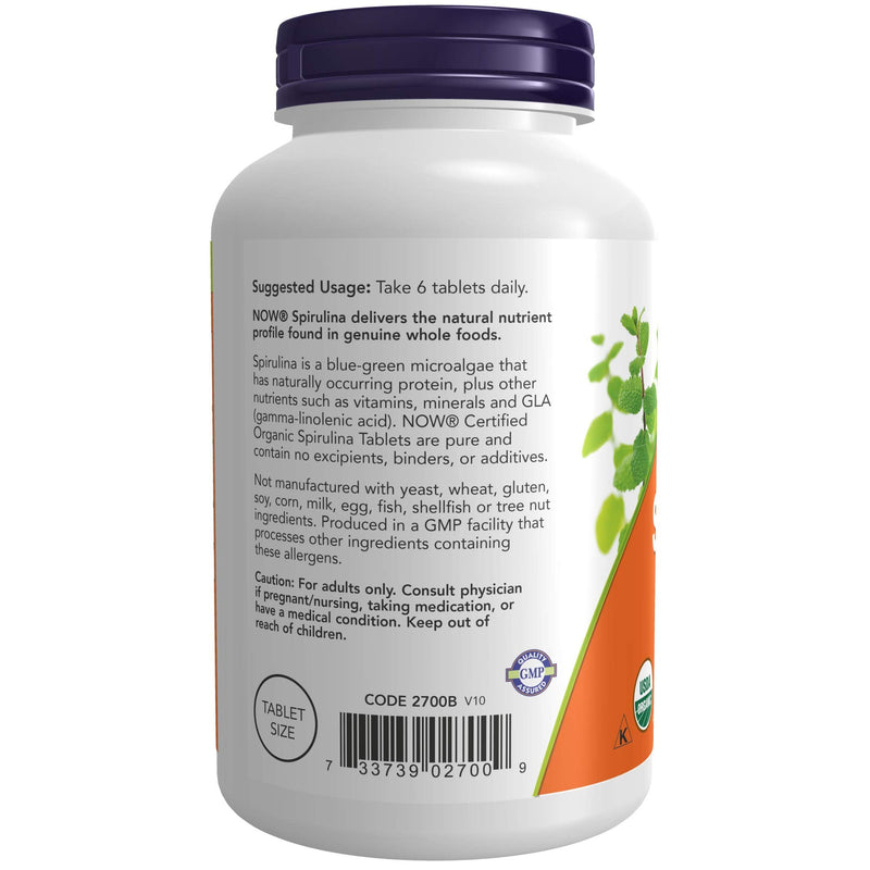 [Australia] - Now Foods Organic Spirulina Tablets, 500 