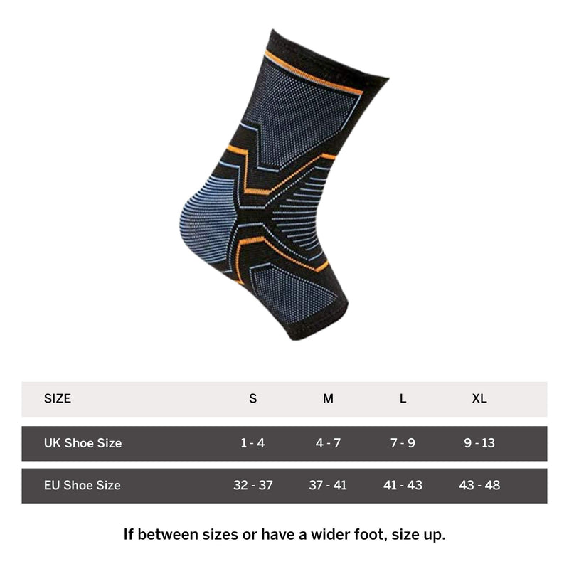 [Australia] - VITTO Ankle Support for Sprained Ankle, Arthritis, Joint Pain, Strains, Ankle Injury, Recovery, Rehab, Sports, Basketball - Multi Zone Compression Sleeve (M) M 
