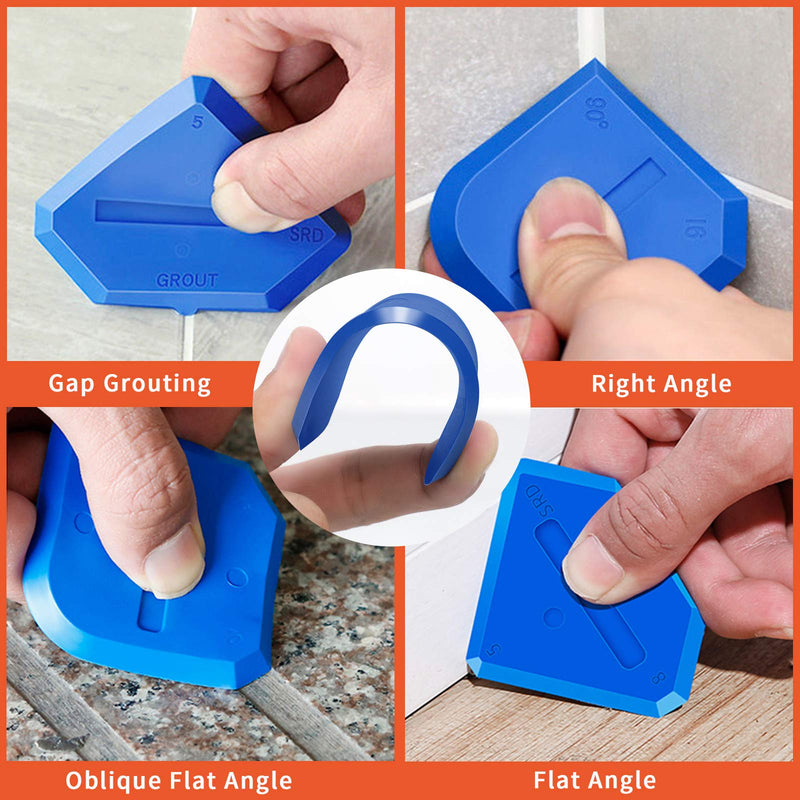 [Australia] - Caulking Tool-Silicone Caulk Removal Tool Kit Caulk Grout Remover Scraper(Stainless Steel Head) For Kitchen Bathroom And Window(10pcs) 10Pcs 