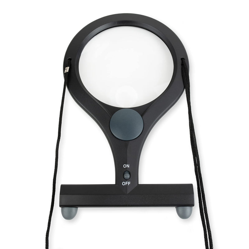 [Australia] - Carson® LumiCraft LED Lighted Hands-Free 2x Magnifier with 4x Spot Lens & Neck Cord (LC-15) 