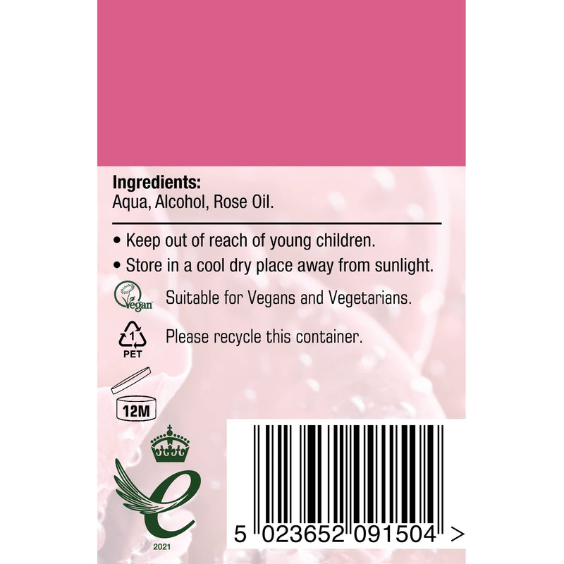 [Australia] - Natures Aid Premium Strength Traditional Rose Water, 150ml (Ingredients : Aqua , Alcohol, Rose Oil) 