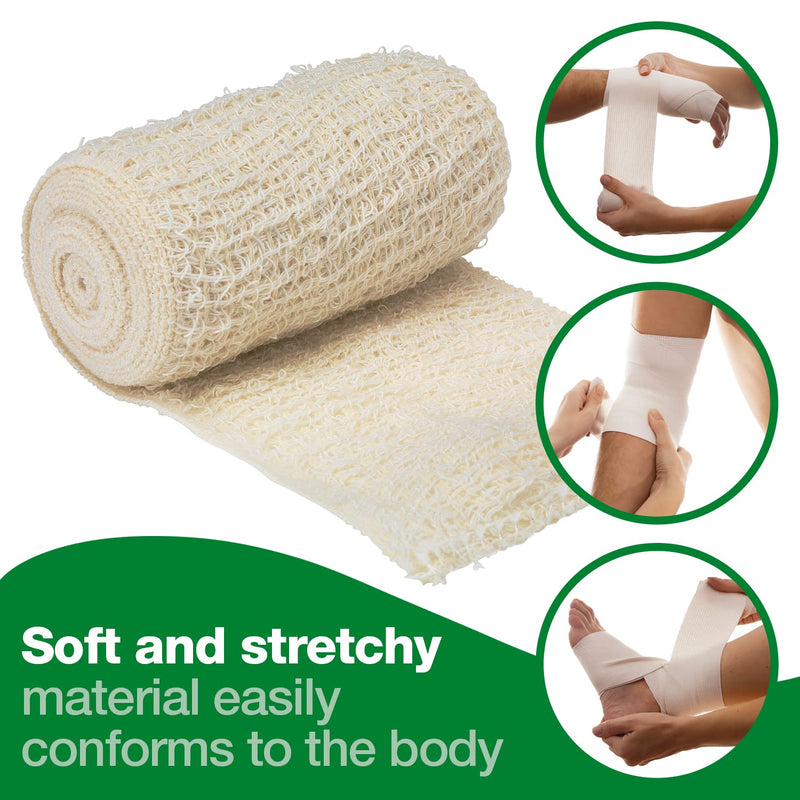 [Australia] - Safety First Aid Group Crepe Cotton Bandages 7.5 x 4.5 m (Pack of 6) Single 7.5 cm x 4.5 m (Pack of 6) 