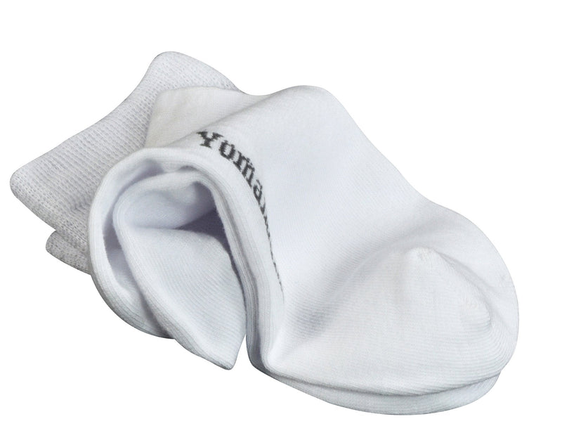 [Australia] - Yomandamor Men's 6 Pairs Combed Cotton Diabetic Ankle Socks with Seamless Toe and Non-Binding Top 10-13 6 Pairs White 
