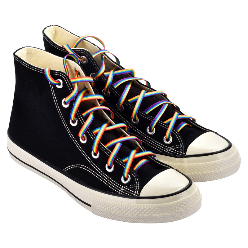 [Australia] - Rainbow Striped Shoe Laces, LGBTO laces, Brightly Colored for Sneakers and Cavans 47" 