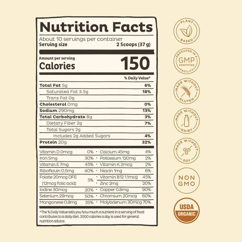 [Australia] - KOS Organic Plant Based Protein Powder, Vanilla - Delicious Vegan Protein Powder - Gluten Free, Dairy Free & Soy Free - 0.81 Pounds, 10 Servings 10 Servings (Pack of 1) 