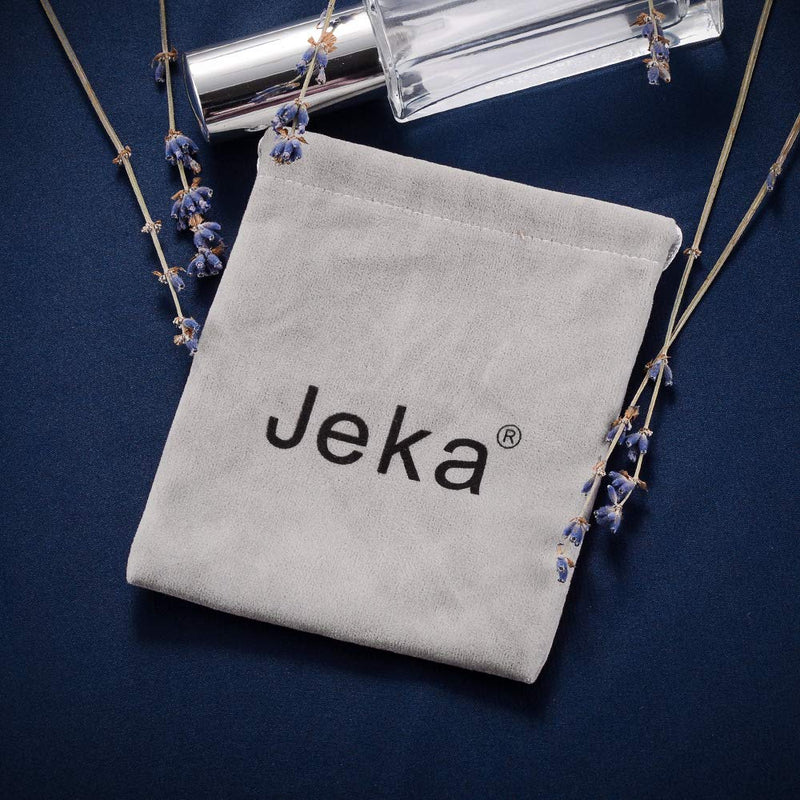 [Australia] - Jeka Initial Necklaces Tiny Letter Alphabet Pendant Simulated Diamond Platinum Plated Necklaces Gift for Women Girls 18inch L - Love You More than I Can Say 