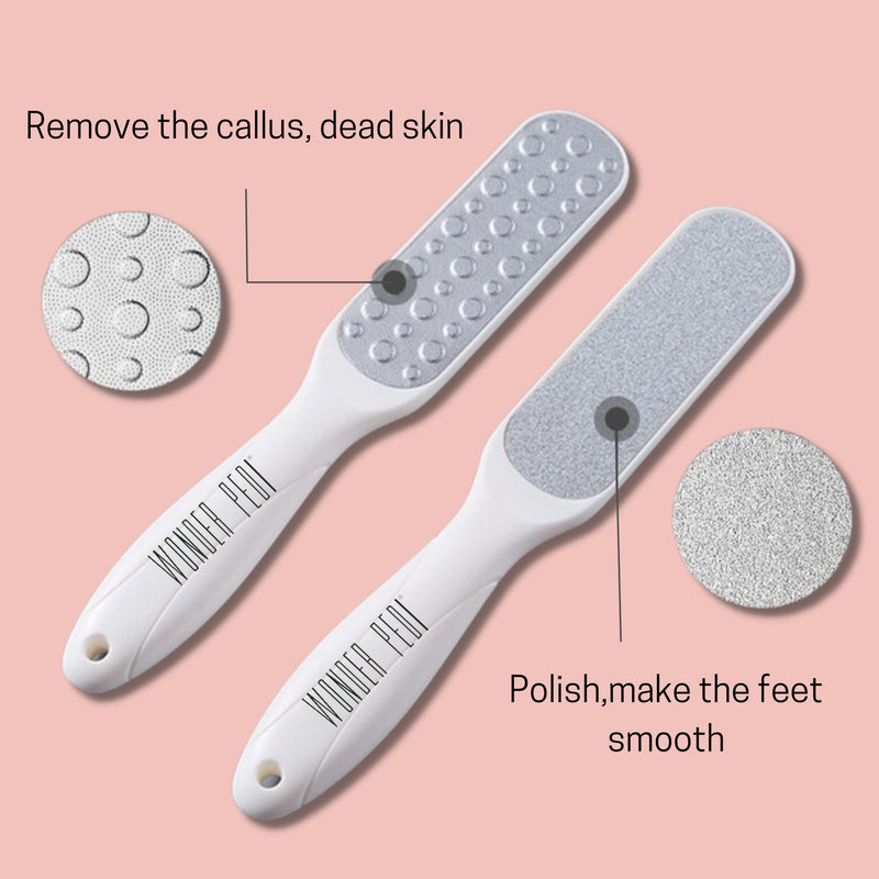 [Australia] - Callus Remover Instant Exfoliating Softener Peel Spray for Feet - Double Sided Foot File - Heels Callus Scrubber – Home Spa Pedicure Treatment. Wonder Pedi (Foot File + Softener) Foot File + Softener 