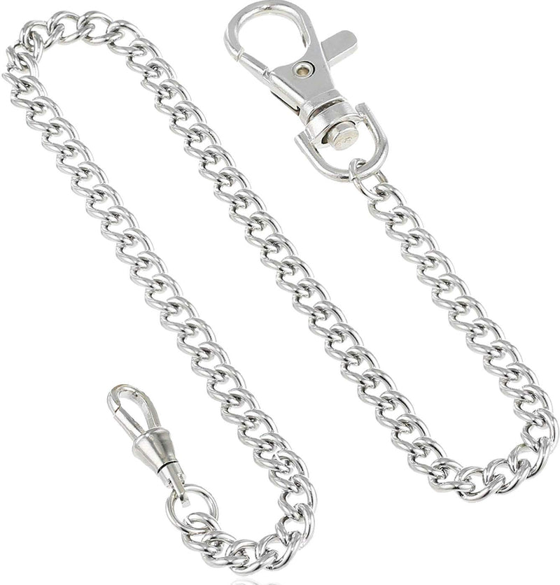 [Australia] - Dueber Stainless Steel Chrome Plated Pocket Watch Chain 3548-W 