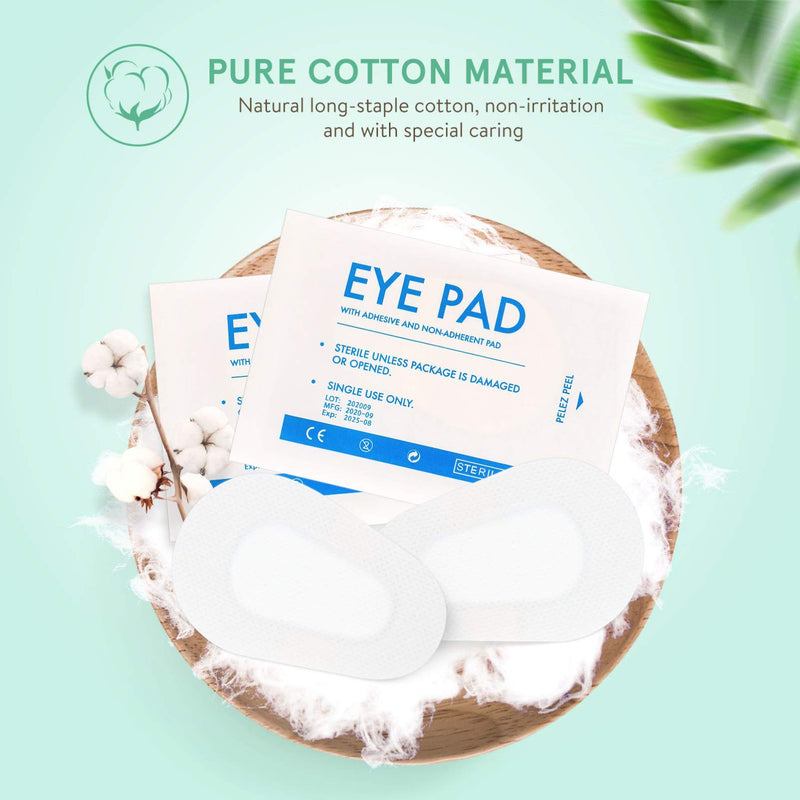 [Australia] - Lurrose 20 Pcs Sterile Nonwoven Eye Pads Self-adhesive Sterile Eye Patch Self Adhesive Wound Dressings for Adults 