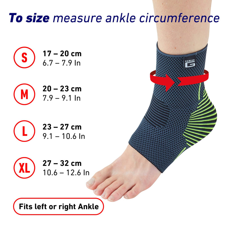 [Australia] - Neo G Ankle Brace – For Sprains, Strains, Ankle Injury, Sports Activities, Joint Pain, Arthritis, Injury Recovery - Multi Zone Compression Sleeve – Active Support - Class 1 Medical Device - Large Large: 23 – 27 CM/9.1 – 10.6 IN 