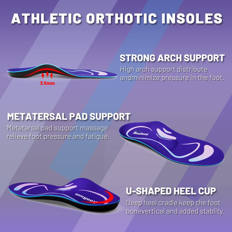 [Australia] - Plantar Fasciitis Insoles, Orthotic Arch Support Insoles for Flat Feet, Feet Pain, Foot Valgus, Over Pronation, Comfort Sport Inserts for Women Men UK 6-7.5 (26cm) 