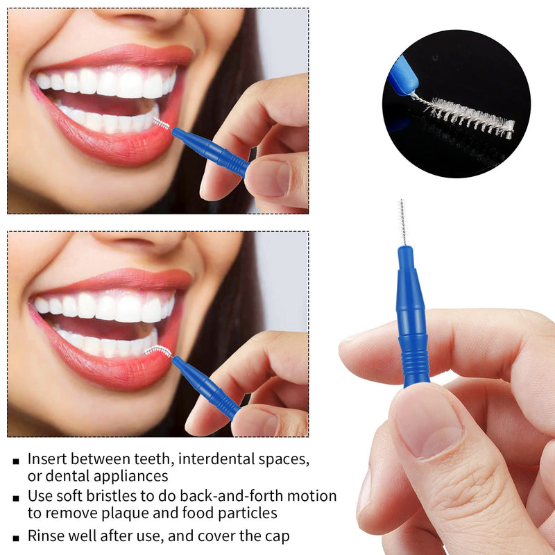 [Australia] - 40 Pcs Interdental Brushes, Dental Floss Brush Toothpick Brushes Teeth Brushes Floss Sticks Flossing Brushes Hygiene Brushes with 10 Pcs Dental Floss Sticks for Cleaning Tooth 