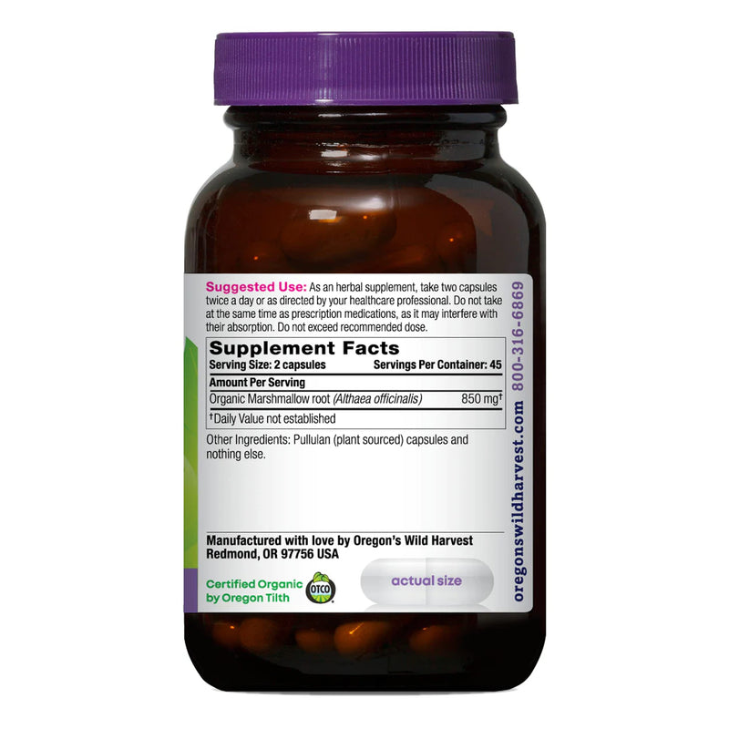 [Australia] - Oregon's Wild Harvest Marshmallow Organic Herbal Supplement, 90 Count 