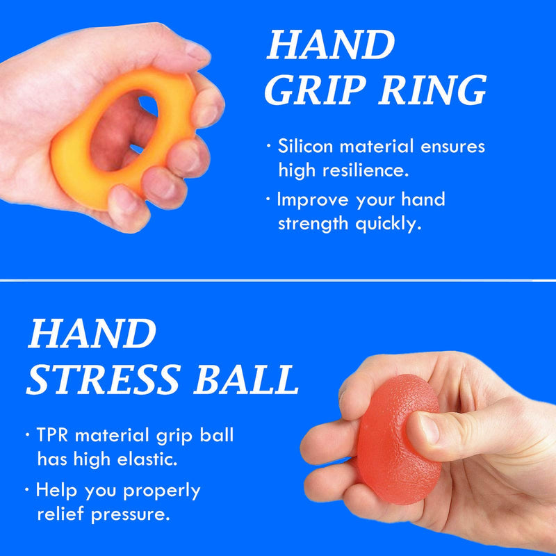 [Australia] - roygra Grip Strength Trainer, Forearm Workout, Hand & Finger Exerciser - 5 Pack 