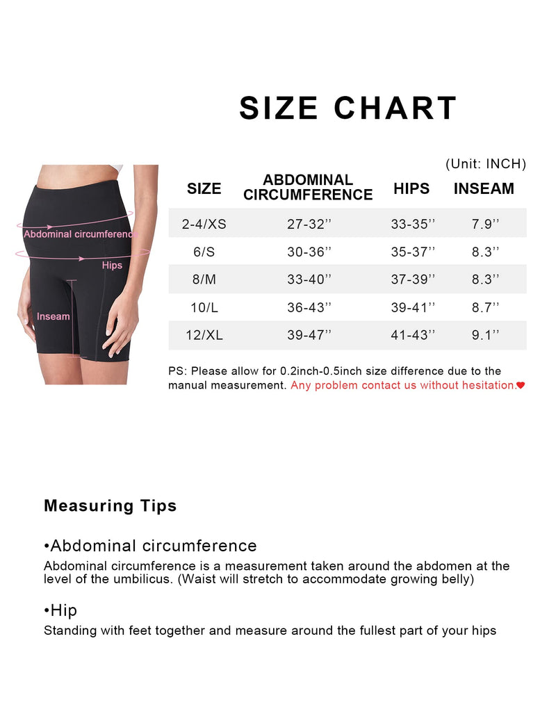 [Australia] - POSHDIVAH Women's Maternity Yoga Shorts Over The Belly Bump Summer Workout Running Active Short Pants with Pockets 5"/8" Large Pink 8" 
