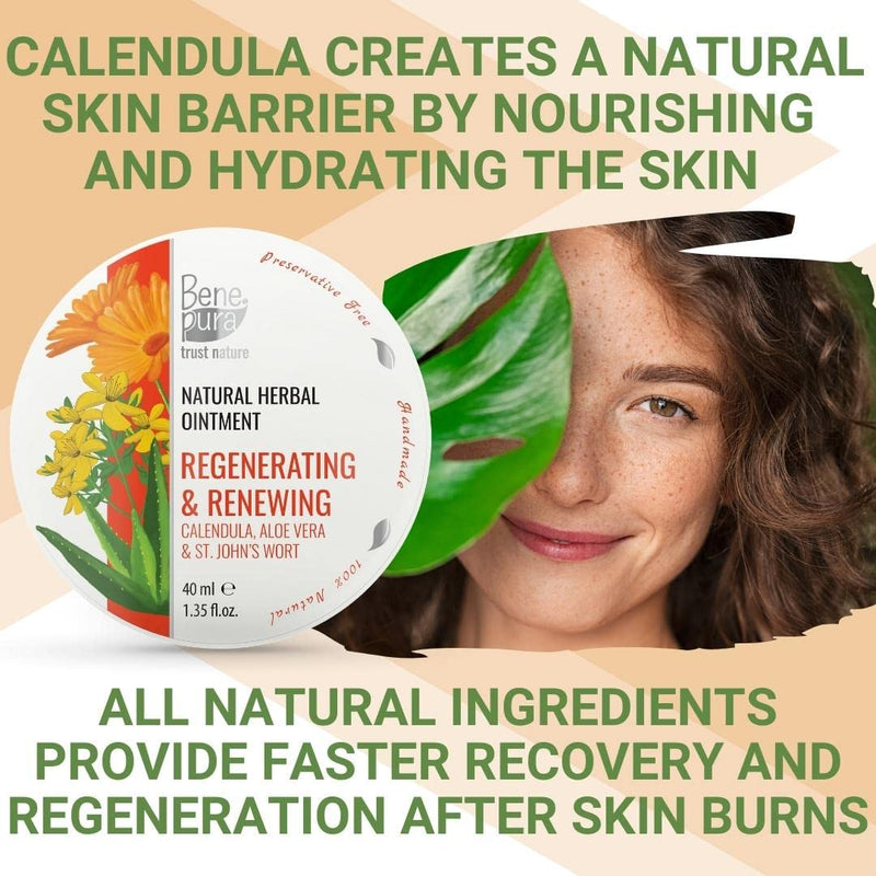 [Australia] - BenePura Calendula Ointment, Natural Wound Healing Ointment for Wounds and Minor Skin Burns with Aloe Vera and St John's Wort, 40 ml 