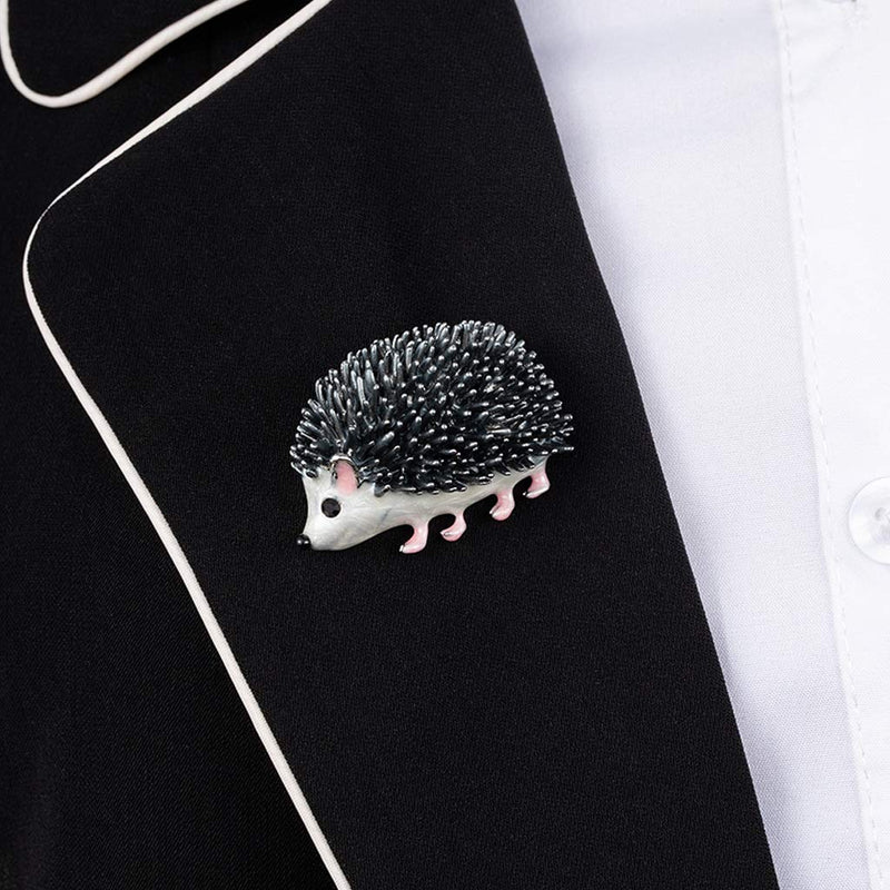 [Australia] - GYAYU Brooch pins Women Enamel Crystal Animal Insect Pin Lapel Pin Large Safety Pin Hedgehog 