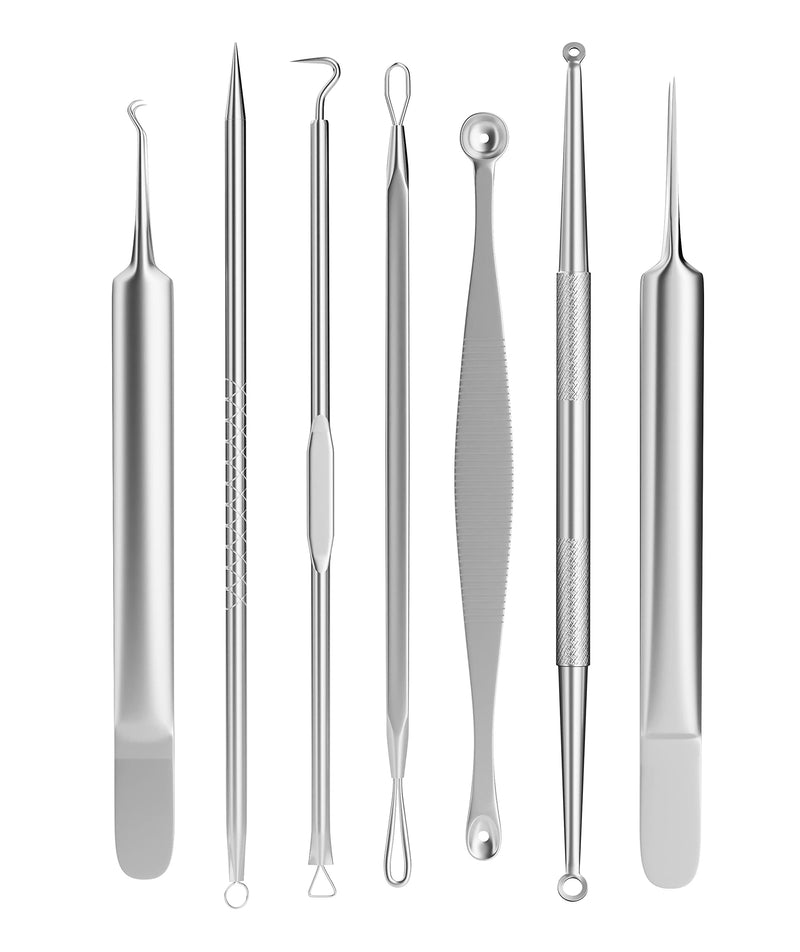 [Australia] - Blackhead Remover Tool with Oil Absorbing Blotting Paper [50 Sheets] - Stainless Steel Pimple Popper, Black Head Remove Kit Including Spot Popper, Whitehead Remover & Comedone Extractor 