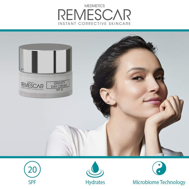 [Australia] - Remescar Gravity Day Cream - SPF 20 - Boost Collagen and Elastin to Improve Skin Firmness - Reduce Visible Signs of Ageing - Microbiome Technology to Restore Skin Balance 