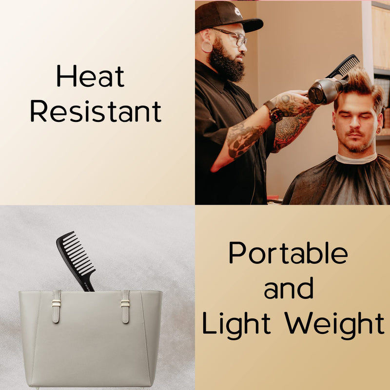 [Australia] - Boorika Wide Tooth Comb – Smooth & Sturdy Wide Tooth Comb for Curls – Curl Comb for Long Wet or Curly hair - Heat Resistant & Anti-Static Styling Comb 