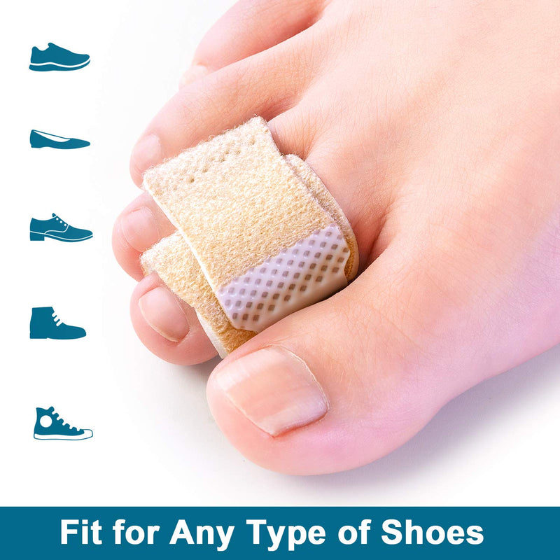 [Australia] - Bukihome Toe Bandage for Separating Curled Toes, Protecting Curved Toes and Hammertoes, Overlapping Toe Protector(4Packs) Yellow 