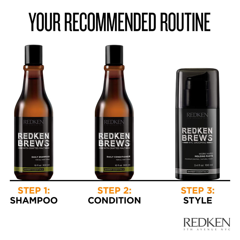 [Australia] - Redken Brews Molding Paste For Men, High Hold, Natural Finish, 3.4 Ounce 