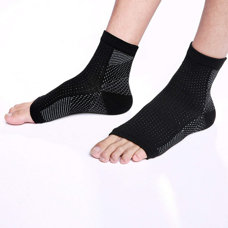[Australia] - 2 Pcs Ankle Support - Unisex Ankle Brace Support Compression Foot Sleeves for Men, Women - Plantar Fasciitis Socks for Weak Ankles, Pain Relief, Sports L 