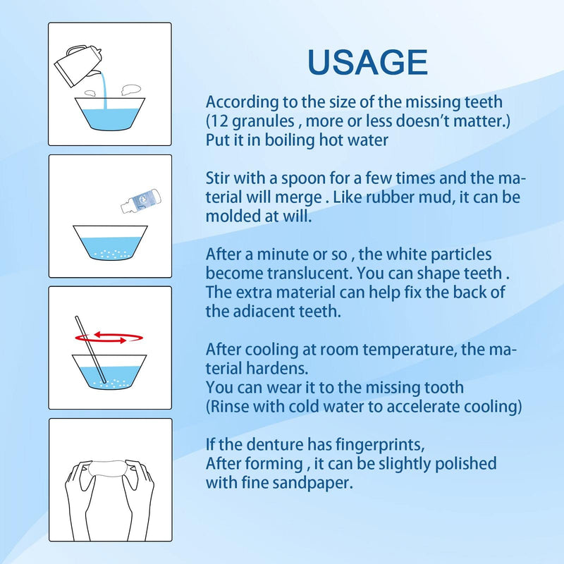 [Australia] - Moldable False Teeth,30ML Temporary Tooth Filling Kit for Teeth,Tooth Repair Kit Filling Replacement Dental Repair Tools for Fake Teeth,Dental Tooth Filler for Missing Broken Fake Chipped Teeth White 
