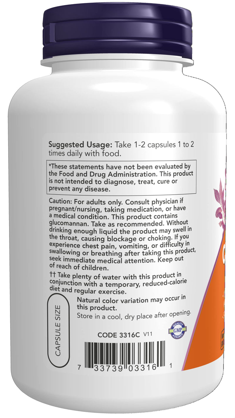 [Australia] - NOW Supplements, Cider Vinegar, with Grapefruit, Lecithin, B-6, Chromium, Kelp & Glucomannan (from Konjac Root), 180 Veg Capsules 