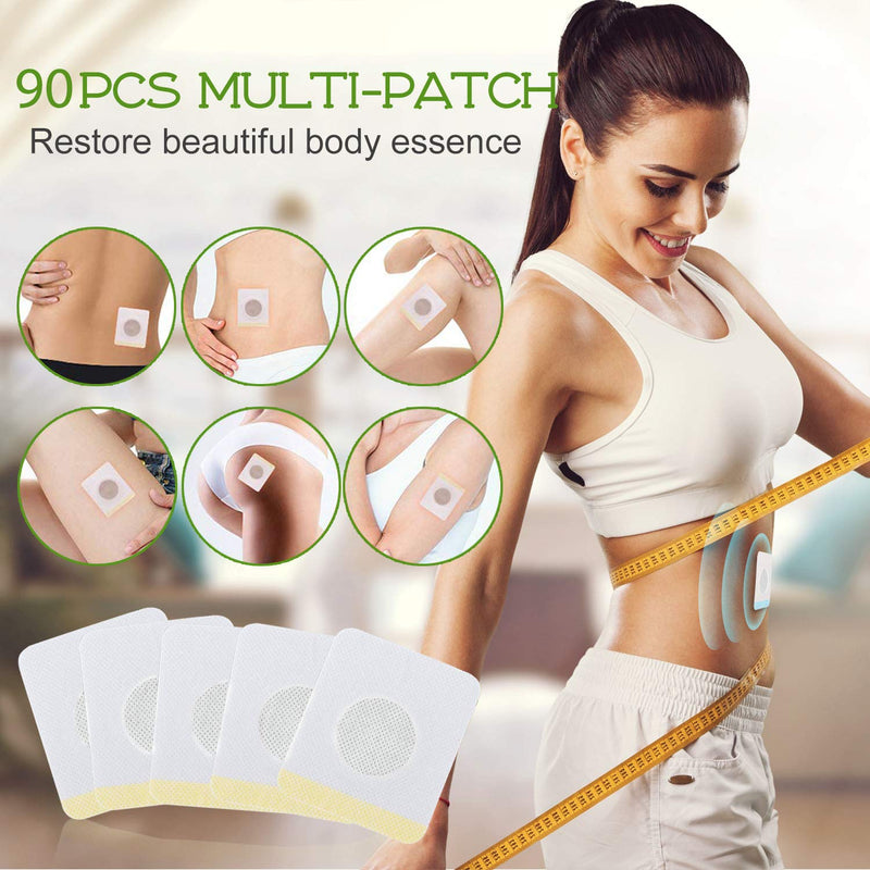 [Australia] - Weight Loss Patches, 90 Pcs Fat Burning Sticker for Beer Belly, Buckets Waist, Waist Abdominal Fat, Quick Slimming 90 Count (Pack of 1) 