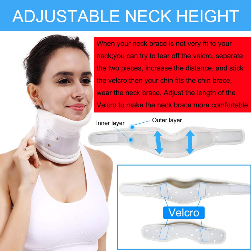 [Australia] - TANDCF Cervical Neck Brace Collar with Chin Support for Stiff Relief Cervical Collar Correct Neck Support Pain Bone Care Health(Size S) Small (Pack of 1) 