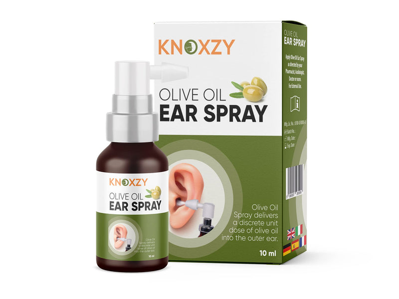 [Australia] - Knoxzy Olive Oil Ear Spray, Wax Removal Natural Spray for Infections & Pain Softener Relief Clinically Tested - 10 ml 10 ml (Pack of 1) 
