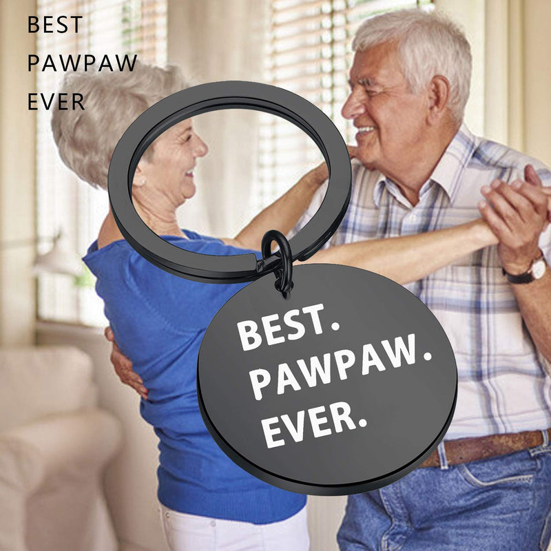 [Australia] - CHOORO Pawpaw GiftPop Pop Keychain Grandpa Keychain Grandfather Gift Best Pawpaw Ever Dad Gift Best Pawpaw keychain black 