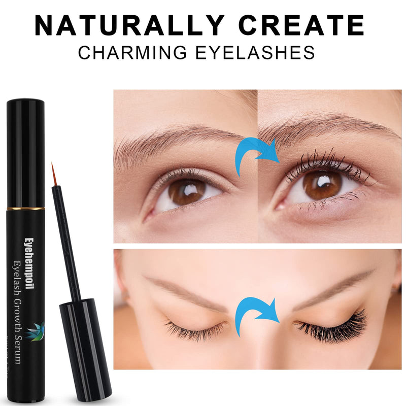 [Australia] - Eyelash Growth Serum Rapid Lash Growth Serum Natural Enhancing Moisturising Formula for Longer, Thicker, Fuller Lashes & Brows, 5ml, Black 