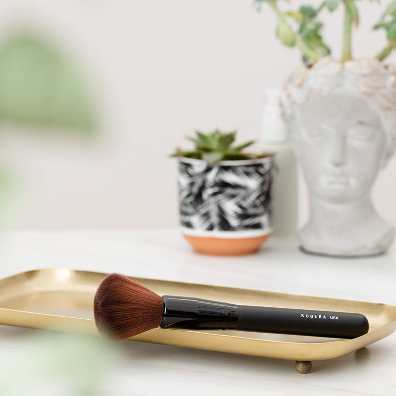 [Australia] - Foundation Makeup Brush KUBERA | Made in the USA | 100% Synthetic Hair | Vegan | Cruelty-Free | Perfect for Large Coverage | Mineral Powder | Blending Buffing Blush Brush | Flawless Face Brush Made in the USA 