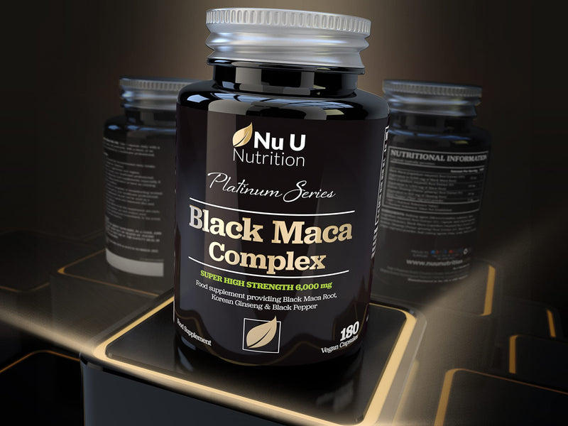[Australia] - Maca Root 6000mg - High Strength Complex with Black Peruvian Maca, Korean Panax Ginseng & Black Pepper - 180 Vegan Capsules - 6 Month Supply - Capsules not Tablets 