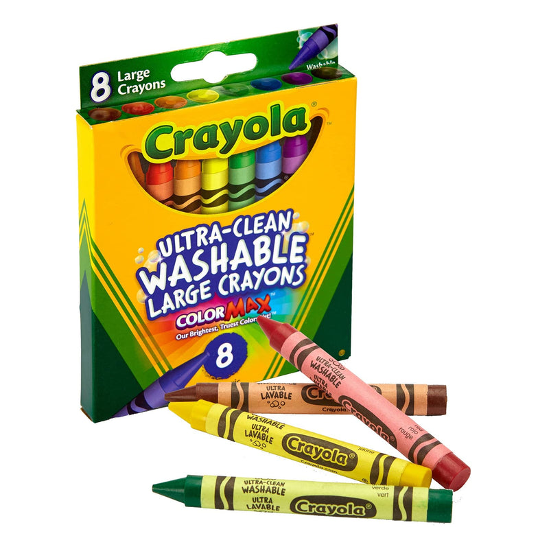 [Australia] - Crayola Ultra Clean Large Washable Crayons, School Supplies, 8 Count 