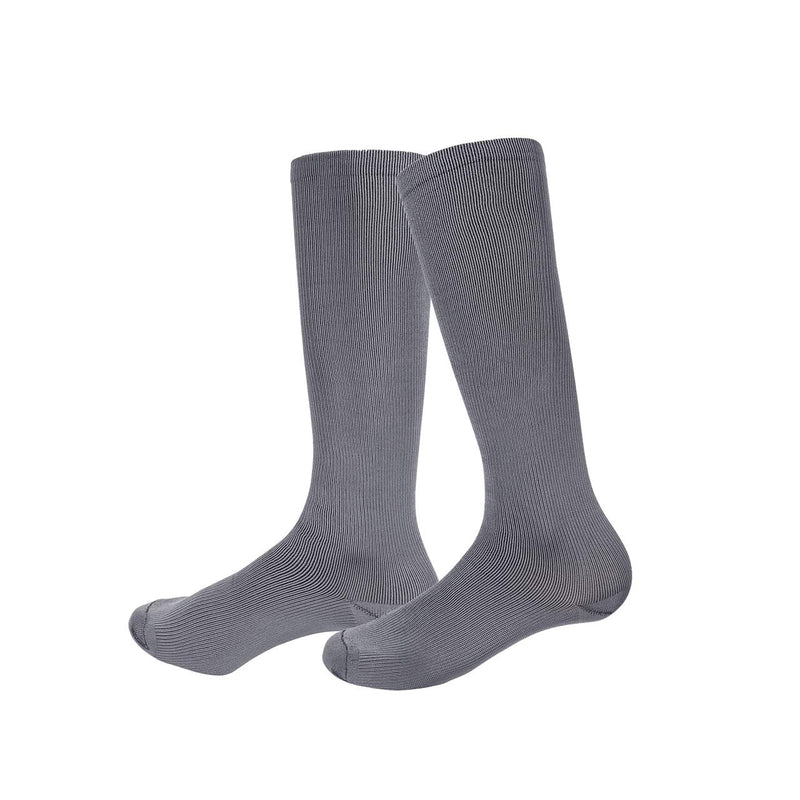 [Australia] - Faletony Compression Socks 20-30mmHg for Men & Women - Best Stockings for Running, Nurses, Athletic, Pregnancy, Flight Travel Grey L-XL 