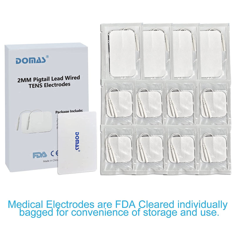 [Australia] - DOMAS TENS Unit Replacement Pads, 24 PCS Reusable Set, Thickened Self-Adhesive Electrode Pads for EMS Muscle Stimulator Massager (8 Pieces of 2x4 Inches and 16 Pieces of 2x2 Inches) 