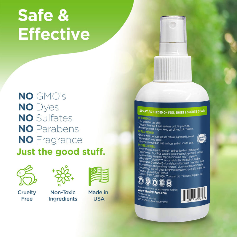 [Australia] - Rocket Pure Natural Shoe Deodorizer Spray and Foot Spray - Shoe Odor Eliminator, Shoe Spray Deodorizer, Foot Spray Odor Eliminator Spray (Cedar) 