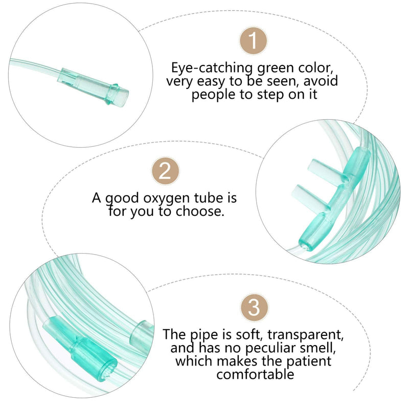 [Australia] - Artibetter 6pcs 2 Meters Soft Oxygen Nasal Cannula Nasal Oxygen Cannula Nasal Cannulae Oxygen Accessories Green 