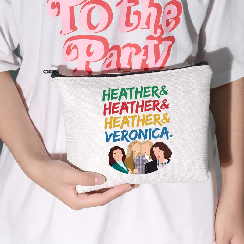 [Australia] - LEVLO Heathers TV Show Cosmetic Make Up Bag Heathers Fans Gift Heather & Heather & Heather & Veronica Heathers Makeup Zipper Pouch Bag For Friend Family, Heather & Veronic, 