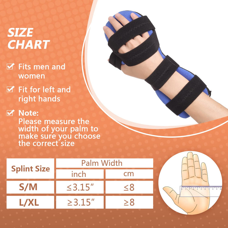 [Australia] - Resting Hand Splint, Functional Hand Brace, Wrist & Finger Night Immobilizer, Hand Support for Tendinitis, Arthritis, Carpal Tunnel Syndrome, Stroke Hand, Fit for Left and Right Hand L/XL 