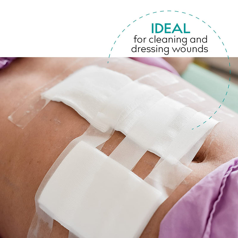 [Australia] - Medrull - Sterile Gauze Swabs, Pack of 100 (20 x 5 Pieces) 8-Ply, 7.5 cm x 7.5 cm, Absorbent Dressings, Bandage Material, Gauze Bandages, Wound Dressings 7.5x7.5 cm (100er Pack) 