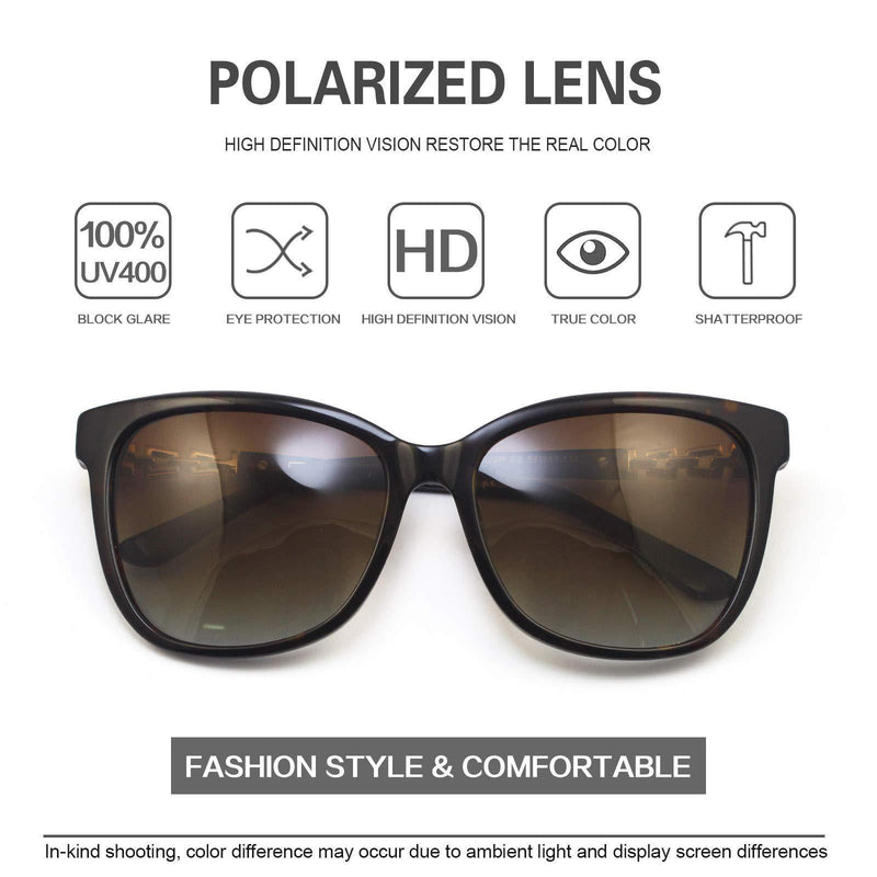[Australia] - Butterfly Women Polarised Sunglasses UV400 Protection Fashion Sparkling Rhinestone Sun Eyewear Brown 