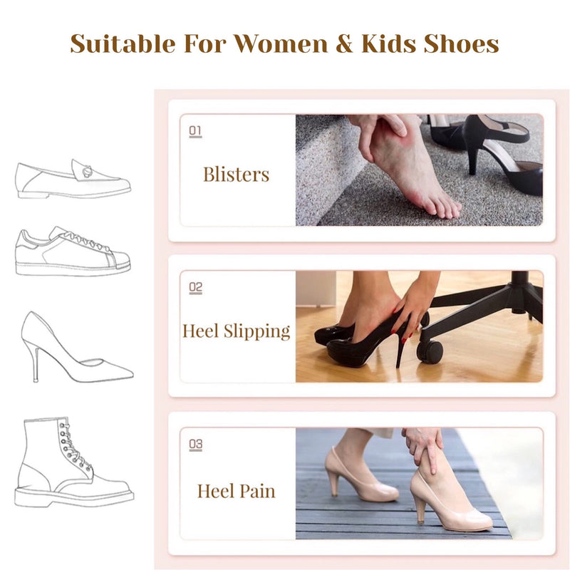 [Australia] - CB 4 Pairs of Cloth Surface Sponge Inserts Invisible Slim Insoles Liners, Ball of Foot Pain Relief Cushion, Arch Pain Barefoot Support, 3/4 Length for Women's Shoes 5-8, Style A, Nude & Black 