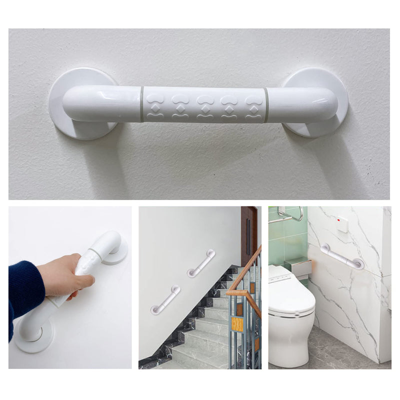 [Australia] - Bathroom Grab Rail with Anti-Slip Grip and Luminous Circles Bath Grab Handle Shower Grab Rail Safety Handle for Kids, Elderly, Disabled, 30cm White 30cm 