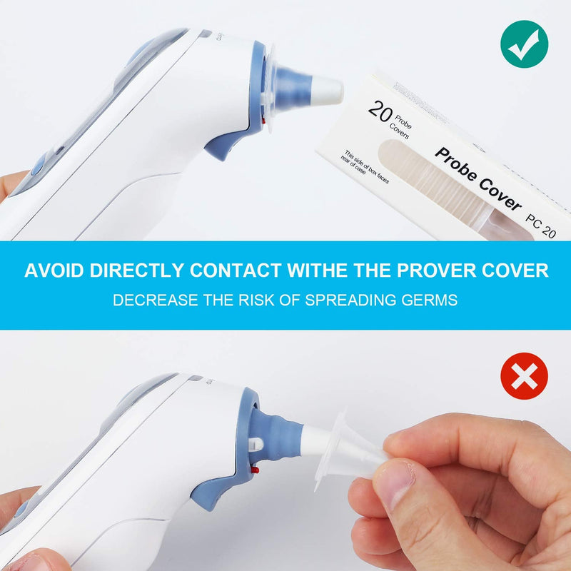 [Australia] - 200 Pcs Ear Thermometer Probe Covers, Refill Caps Replacement Lens Filter Protector for All Braun ThermoScan Covers 200pcs 