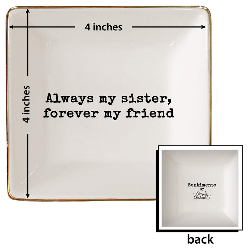[Australia] - Sister Gift | Jewelry Ring Holder | Elegant Trinket Tray Organizer Dish by Simply Charmed 