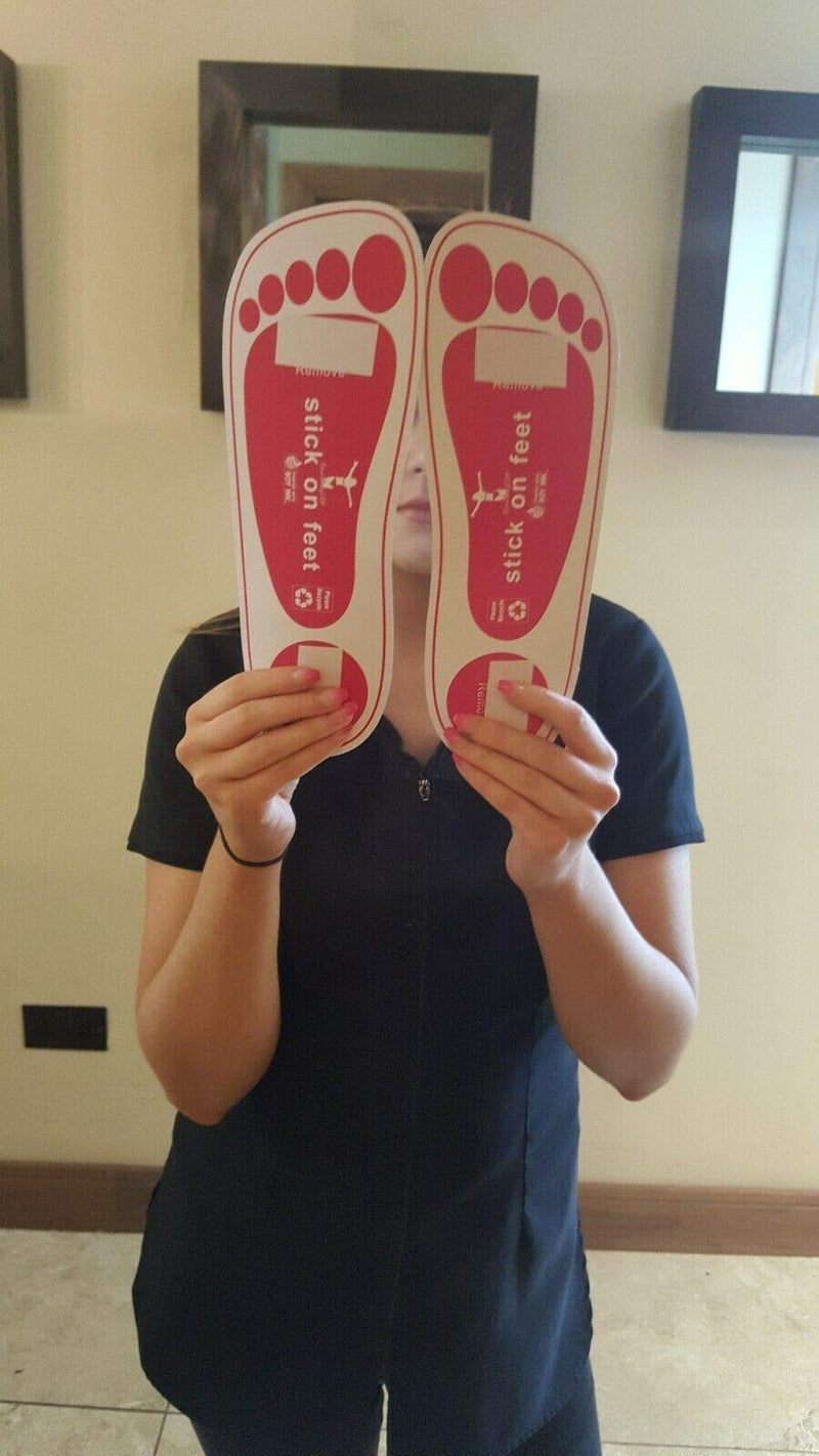[Australia] - Economy 25 Pairs(50 feets) Pink Spray Tanning Sticky feet Pads Protectors for Fake Tan 